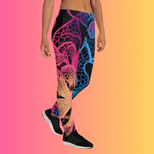 Vibrant Eco-Friendly Women's Festival Joggers for the EDM Scene