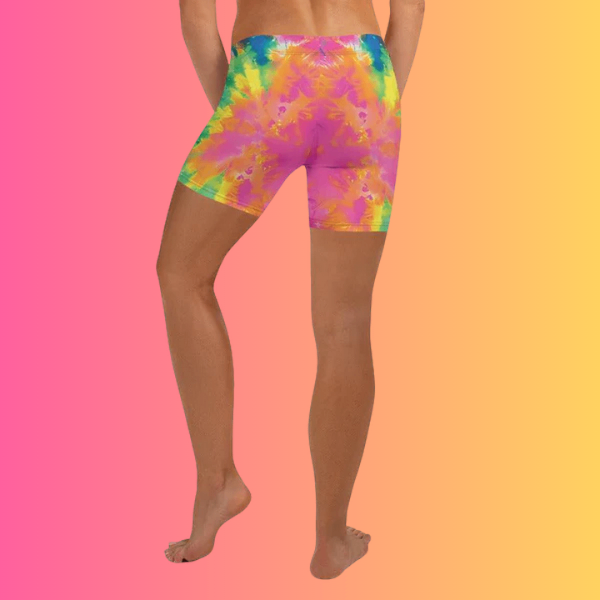 Funky Tie-Dye Festival Shorts - Custom Rave Wear - EDMFestieGear.com