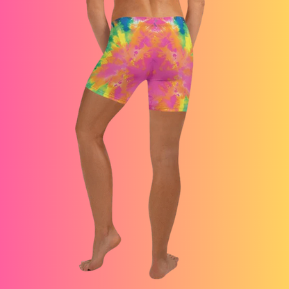 Funky Tie-Dye Festival Shorts - Custom Rave Wear - EDMFestieGear.com
