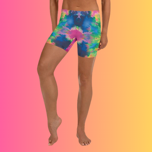 Funky Tie-Dye Festival Shorts - Custom Rave Wear - EDMFestieGear.com