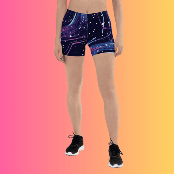 Vibrant Abstract Rave Shorts for EDM Festivals