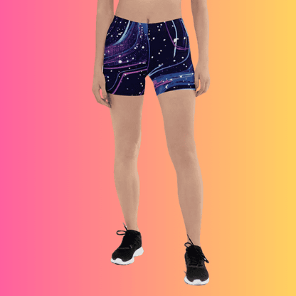 Vibrant Abstract Rave Shorts for EDM Festivals