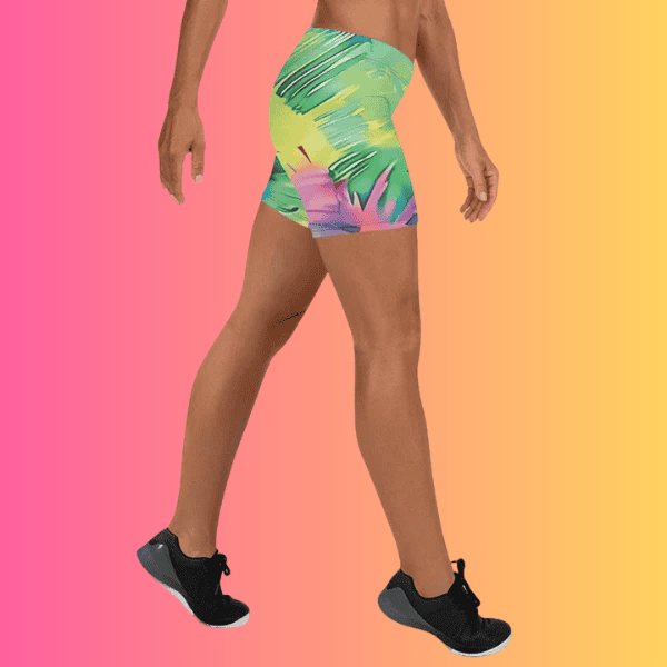 Neon Tie-Dye Festival Shorts for EDM Enthusiasts