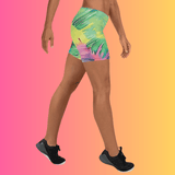 Neon Tie-Dye Festival Shorts for EDM Enthusiasts