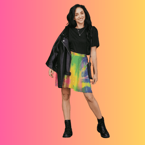 Vibrant Tie-Dye Skater Skirt for Epic Festivals