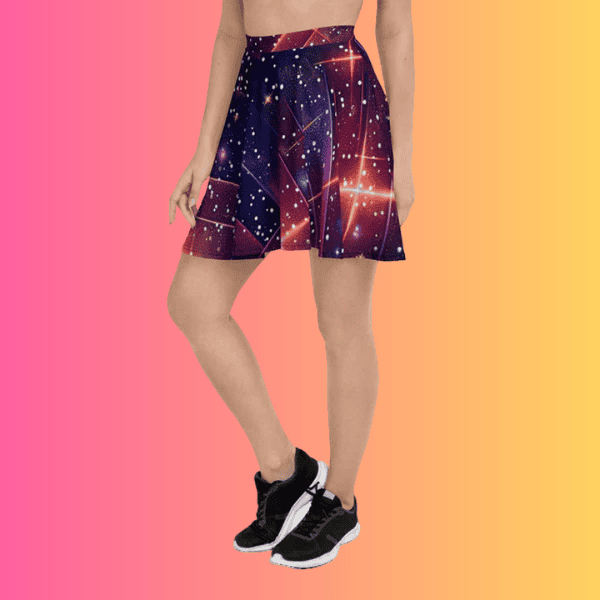 Galactic Groove Skater Skirt - Dance into the Festival Spotlight