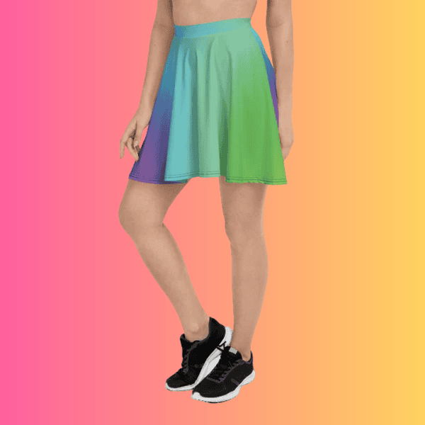 Vibrant Radiant Skater Skirt - Your Ultimate Festival Essential for EDM Raves
