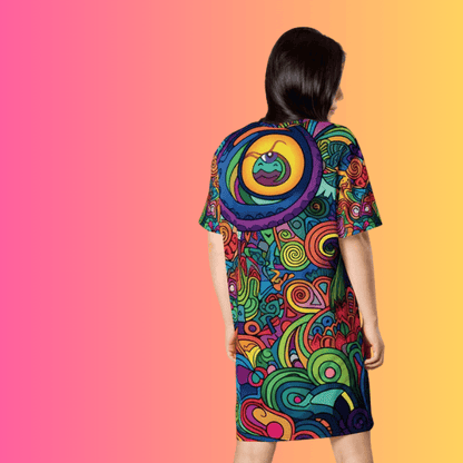 Vibrant Music Festival T-Shirt Dress for EDM Lovers