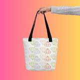 Vibrant Rainbow Diamond Festival Tote Bag - Perfect for Ravers and EDM Lovers