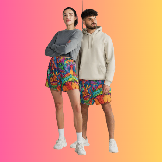 All-Over Print Unisex Athletic Long Shorts for Festivals - EDMFestieGear.com