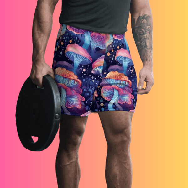Unisex Vibrant All-Over Print Athletic Long Shorts for Festivals and Raves