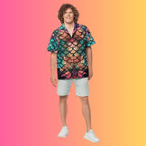 Mermaid Scale Button-Up Festival Shirt
