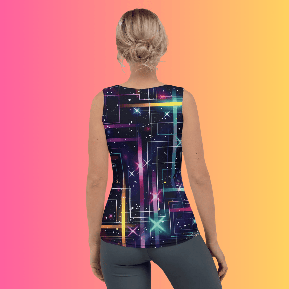 Vibrant Trippy Abstract Tank Top for Raves & Festivals - Ultimate EDM Vibe Gear