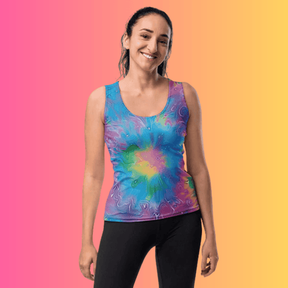 Vibrant Tie-Dye Festival Tank Top for EDM Lovers