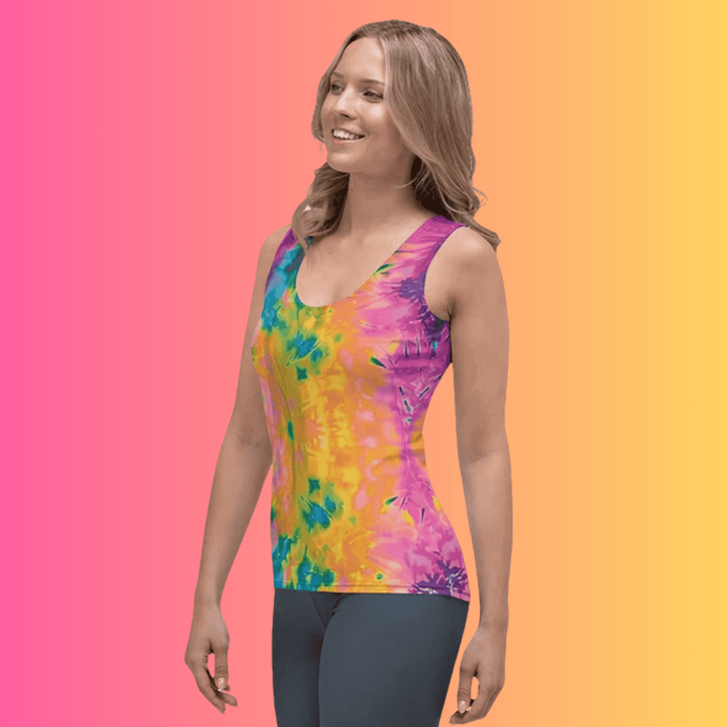 Vibrant Tie-Dye Festival Tank Top for EDM Lovers
