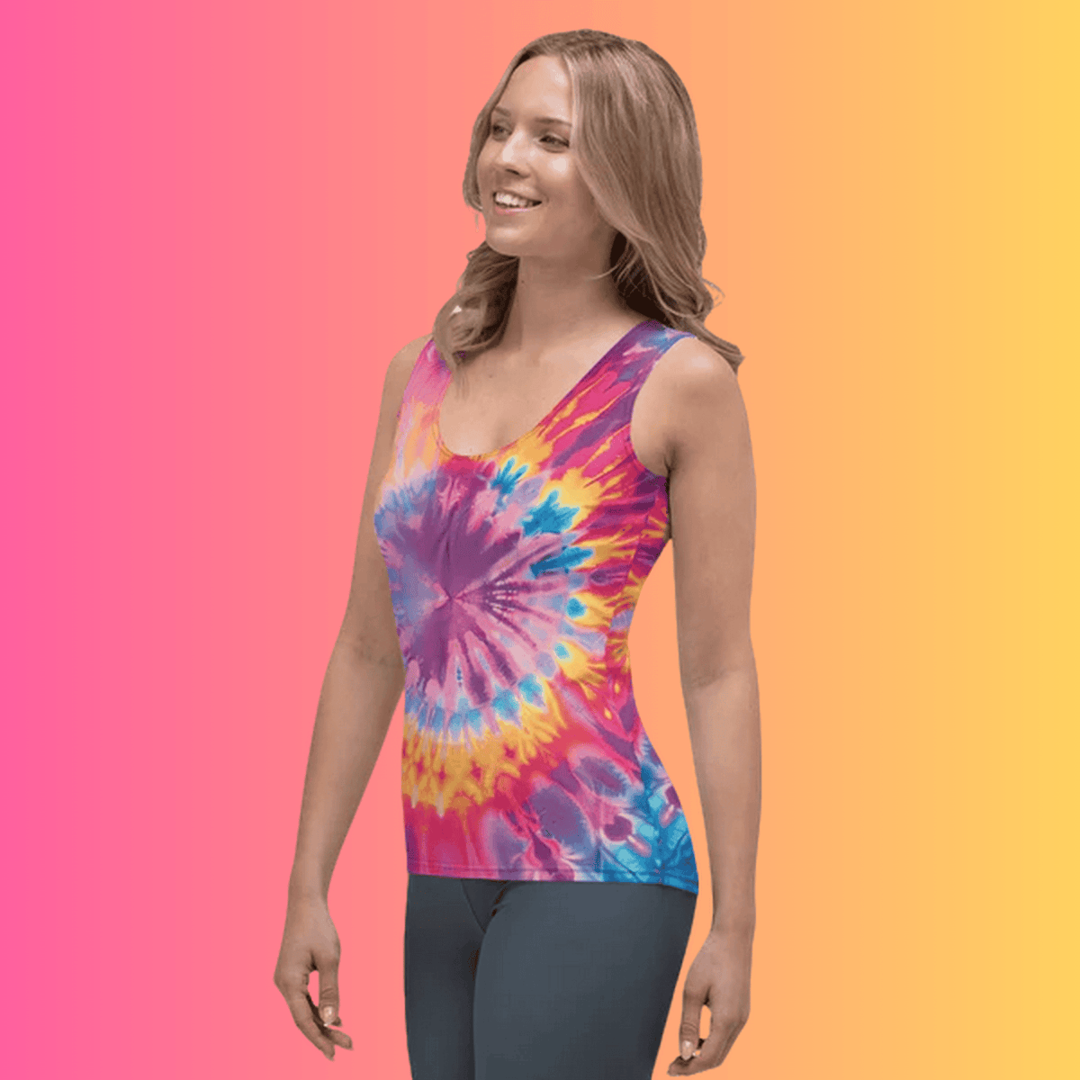 Vivid Tie-Dye Festival Tank Top for Raves and Music Festivals