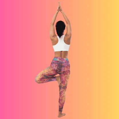 Vibrant Tie-Dye Yoga Leggings for Raves and Festivals