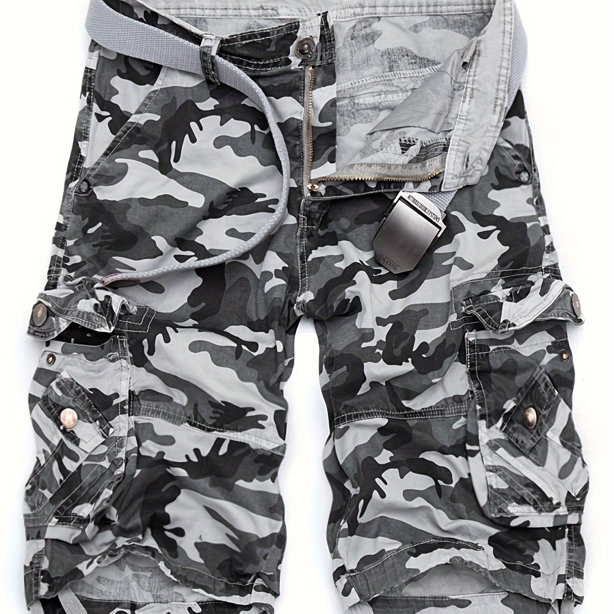 Mens Relaxed Fit Cotton Cargo Shorts  Summer Style