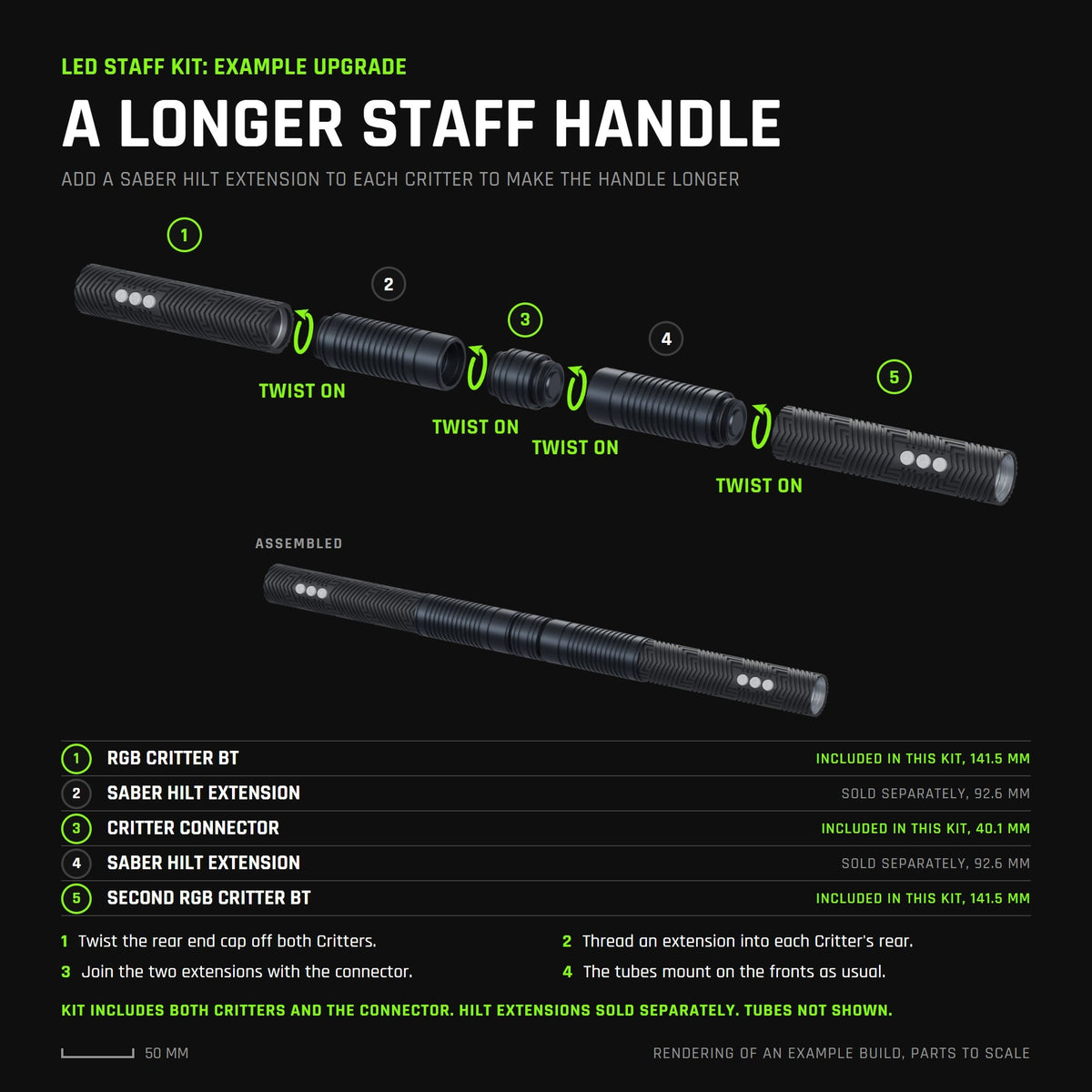 LED Staff Kit