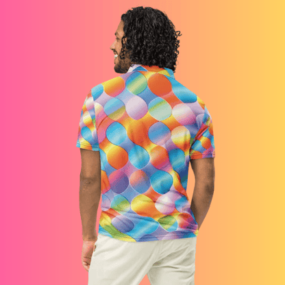 Vibrant Abstract Polo for Raves and Festivals