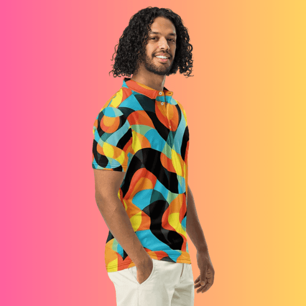 Vibrant Abstract Polo: Your Ultimate Festival Statement Piece
